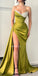 Gorgeous Mermaid Sexy Slit Beaded Long Prom Dresses, FC7042