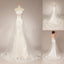 Affordable Lace Strapless Pretty Mermaid Wedding Dresses with Short Train,Shining Rhinestone Bridal Dress,220007