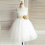 Tulle Lace Bowknot Sash Flower Girl Dresses, Lovely Tutu Dresses, FGS010