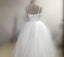 Spaghetti Lace Top White Tulle Hot Sale Flower Girl Dresses For Wedding Party, FG005