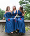 Mismatched Chiffon A-Line Simple Floor-Length Bridesmaid Dress, D1412