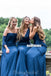 Mismatched Chiffon A-Line Simple Floor-Length Bridesmaid Dress, D1412