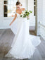 Honest A-Line Cap Sleeve Chiffon Cheap Beaded Wedding Dresses, FC1655