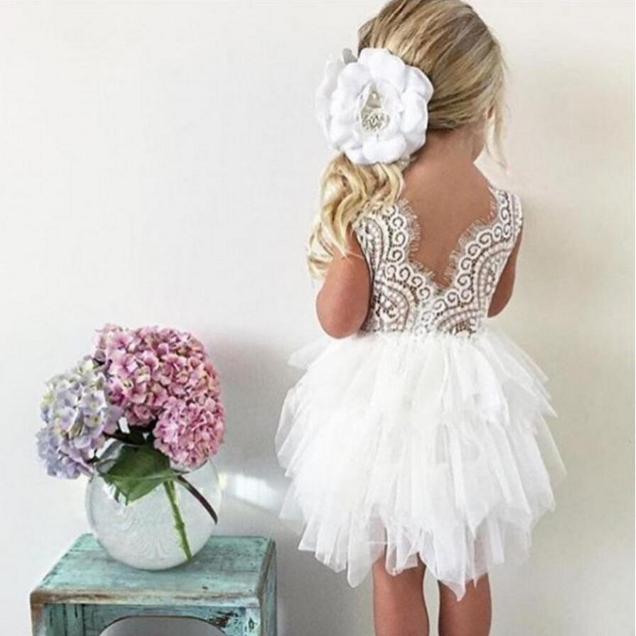 Tulle Lace Sleeveless Flower Girl Dresses, Lovely Tutu Dresses,  FGS002