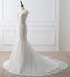 Best Sale Cap Sleeves Sexy Deep V Neck Lace Backless Wedding Dresses with Short Train,220020