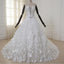 Hot Sale Luxury Soft Tulle Hand Made Sweetheart Sequin Rhinestone backless Wedding Dresses with Long Train,220058