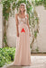 Mismatched Sequin Top Bridesmaid Dress, Chiffon Floor-Length Bridesmaid Dress, D220