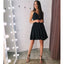 Inexpensive Black A-line Chiffon Simple Homecoming Dress, FC2730