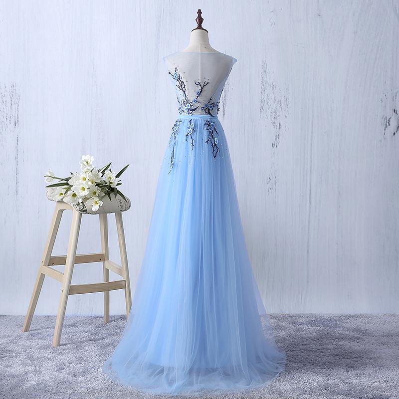 Long Prom Dresses, Sleeveless Prom Dresses, A-Line Party Prom Dresses, Tulle Prom Dresses, See Through Prom Dresses, Sequin Prom Dresses Online, LB0289