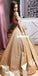 Gorgeous A-line Sparkle Sequin Corss-Back Spaghetti Straps Prom Dresses, FC4292