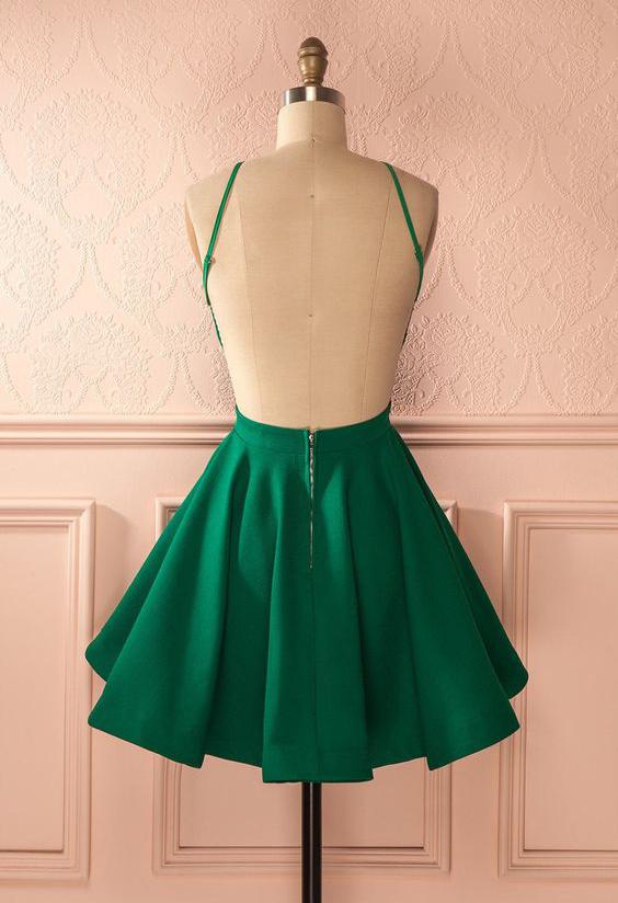 Short Homecoming Dress, Satin Homecoming Dress, Halter Homecoming Dress, Backless Junior School Dress, Knee-Length Homecoming Dress, Sexy Homecoming Dress, LB0432