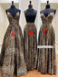 Different Styles A-line Backless Floor-length Gorgeous Leopard Print Prom Dresses, FC4426