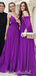 Mismatched Purple Chiffon A-Line Stunning Bridesmaid Dress, FC4583