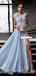 Simple Designed Chiffon A-line Sexy Slit Prom Dress, FC5028