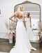 Charming A-line Square Neckline Lace Backless Wedding Dresses, FC2682