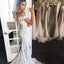 Lace Off Shoulder Sexy Tulle Mermaid Wedding Dress, LB0548