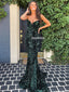 Sweetheart Mermaid Sequin Backless Long Prom Dresses, FC6074