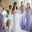 Long Sweet Heart Chiffon Bridesmaid Dress, Cheap Backless Floor-Length Bridesmaid Dress, D695