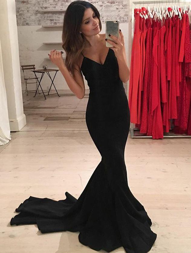 Long Prom Dress, V-Neck Prom Dress, Jersey Prom Dress, Mermaid Prom Dress, Sexy Prom Dress, Backless Prom Dress, Party Dresses, Evening Dresses, LB0717