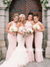 Simple Design Mermaid Bridesmaid Dress, Cheap Double FDY Bridesmaid Dress, D745