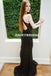 Sexy Black Lace Prom Dress, Beaded Open-Back Mermaid Prom Dress, D836