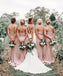 Sweetheart Backless Mermaid Simple Design Bridesmaid Dress, D1377