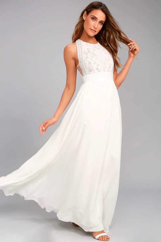 Elegant A-line Chiffon Sleeveless Lace Top Bridesmaid Dress, FC5211