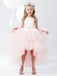 Pink High-Low Tulle Lace Top Flower Girl Dresses, Lovely Tutu Dresses,  D1141