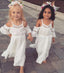 Lovely Short Sleeves Pretty Cheap Long Flower Girl Dresses, FD001