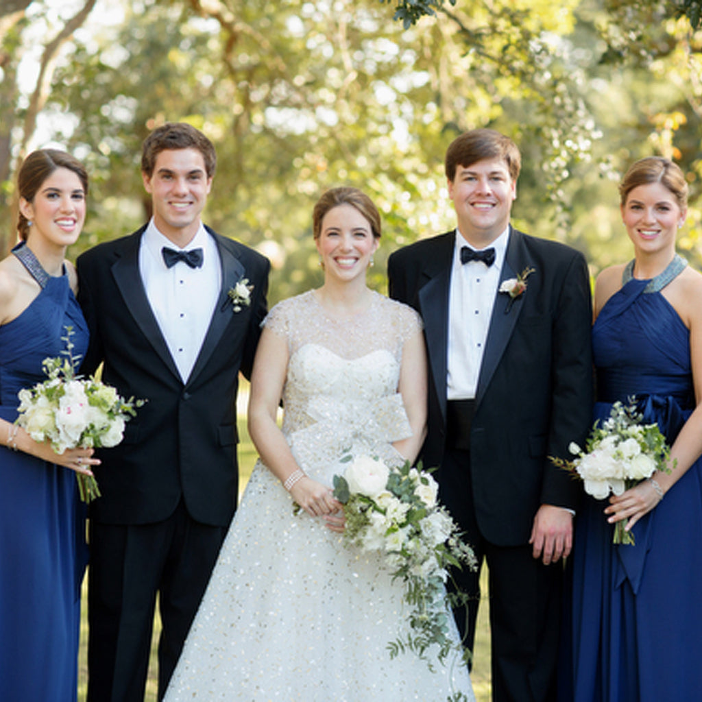 Halter Backless Chiffon Bridesmaid Dress, Beaded Cheap Bridesmaid Dress, D906