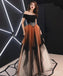 Off Shoulder Tulle A-Line Applique Long Prom Dresses, FC2075