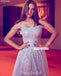 Sparkle A-line Sequin Off Shoulder Elegant Long Prom Dresses, FC4232