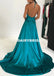 Sexy Deep V-Neck Halter Backless A-Line Slit Cheap Prom Dresses, D1057