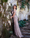 Stunning Mermaid Sequin Off Shoulder Beaded Long Prom Dress, FC5383