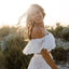 Charming Off Shoulder Chiffon A-Line Two Pieces Lace Wedding Dresses, FC1708